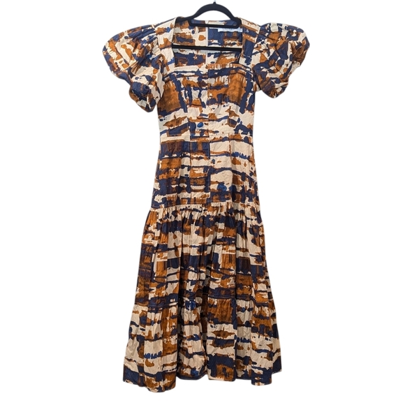 Hunter Bell Cassidy Midi Tiered A-line Dress Size 0 - Picture 2 of 8